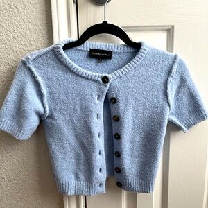 Cotton Candy fuzzy button cardigan